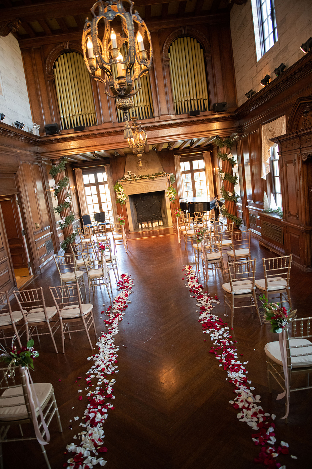 The Mansion Music Room ready for a Small Ceremony