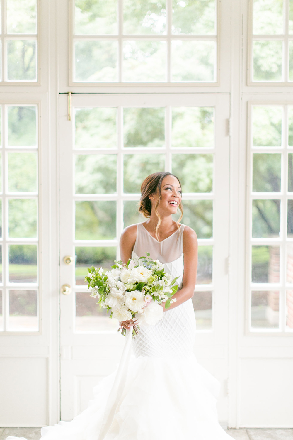Bride in the Sun Room Mansion Strathmore