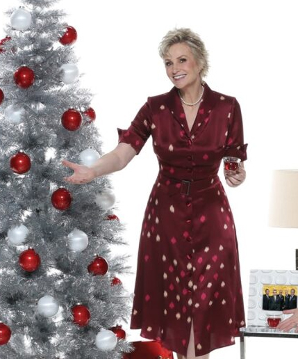 Jane Lynch By The Christmas Tree