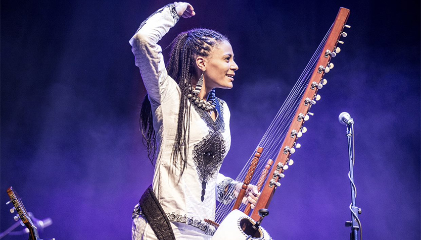 Sonah Jobarteh With Instrument