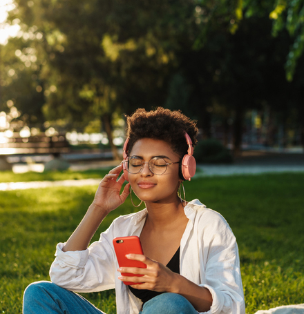 Headphones Listening
