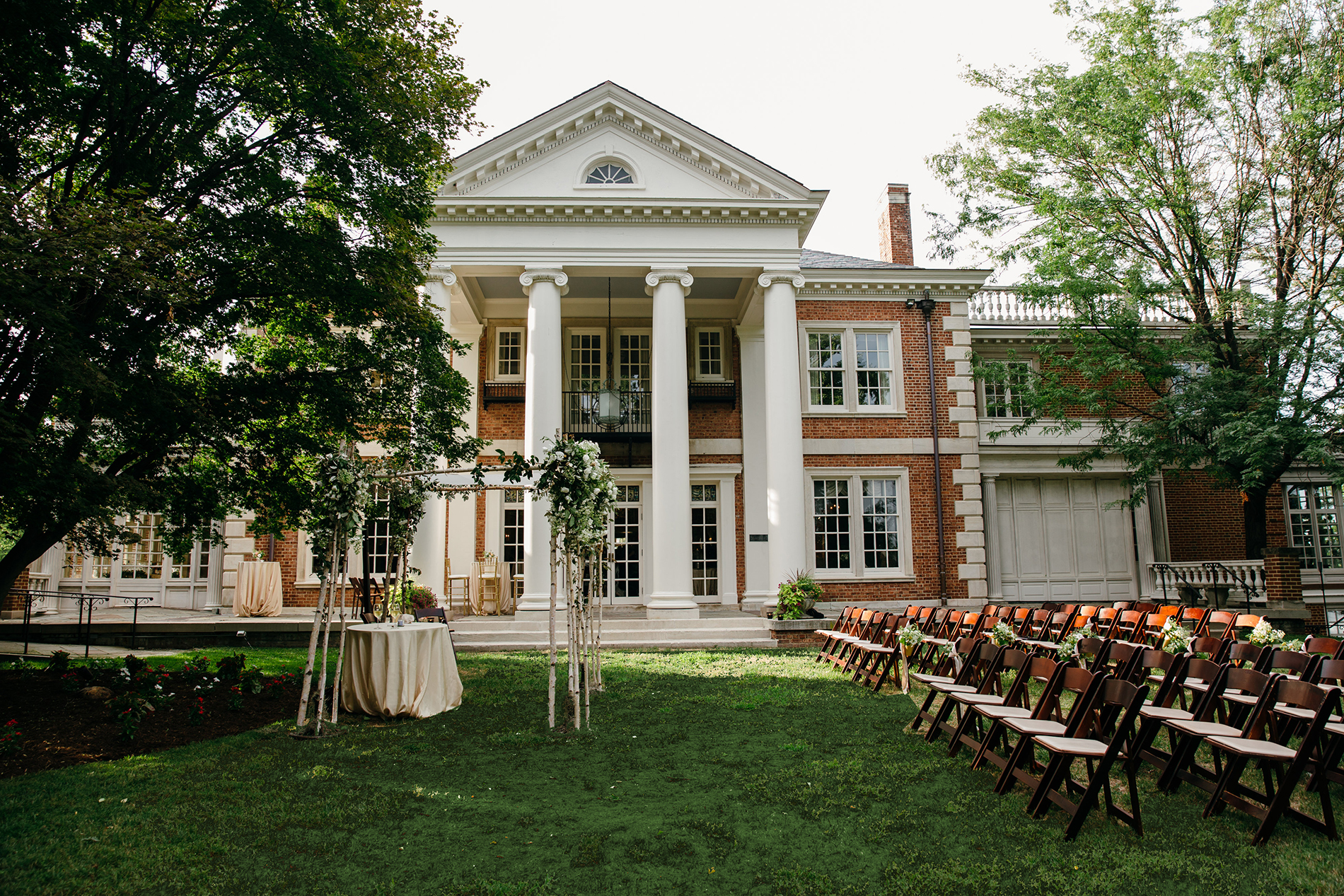 Backyard Ceremony Mansion Setup