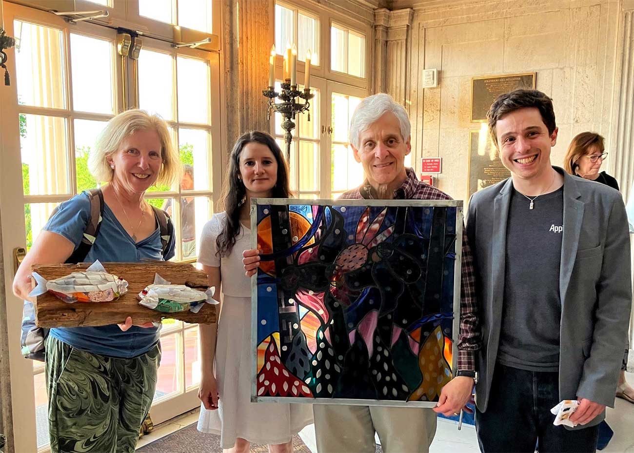 Drawing For Art Attendees Showing Off Their Picks
