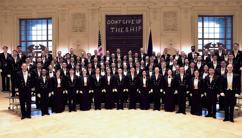 US Navy Glee Club Group In Uniform