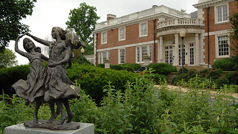 Granddaughters By Marcia Billig Scultpture Outside Mansion 488X275