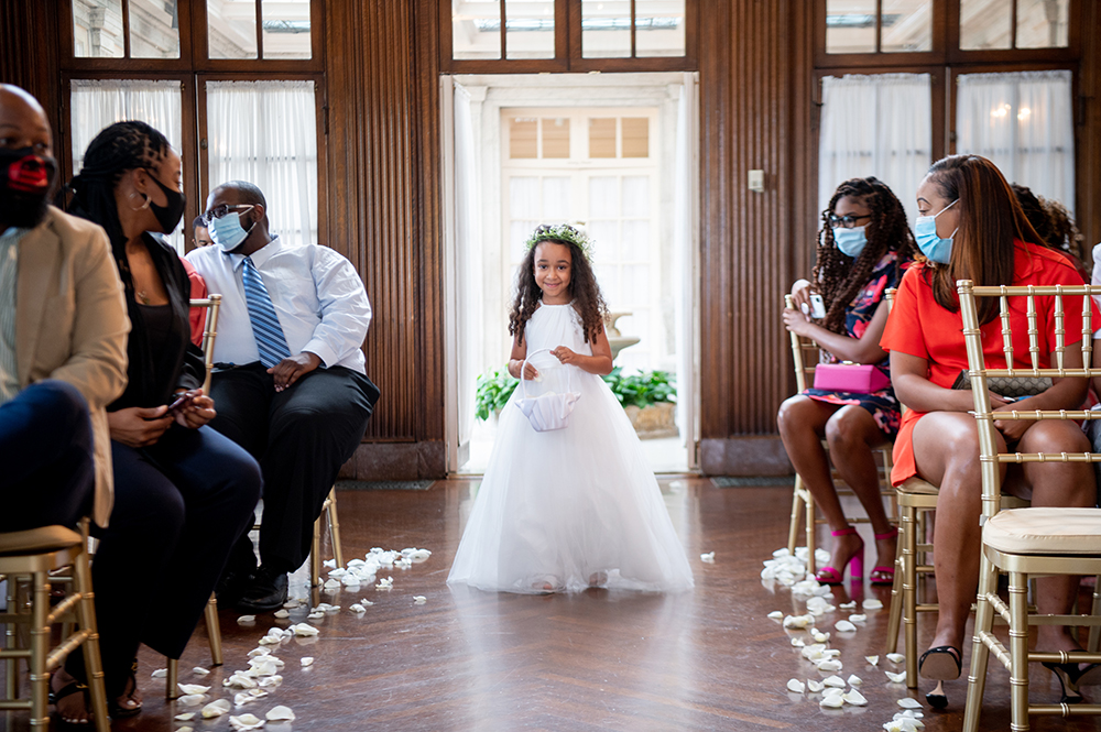 Flower Girl In An Intimate Wedding