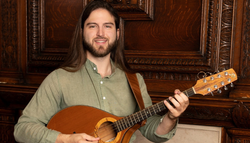 Kevin Elam with a mandolin