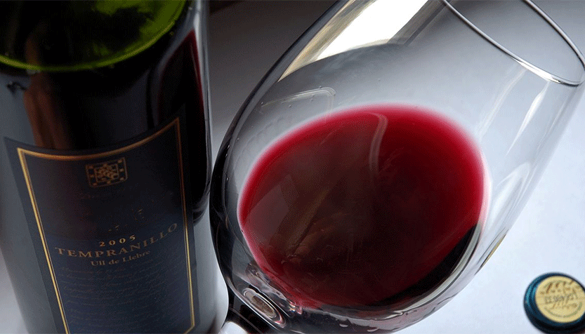Bottle Of Red Wine And Glass