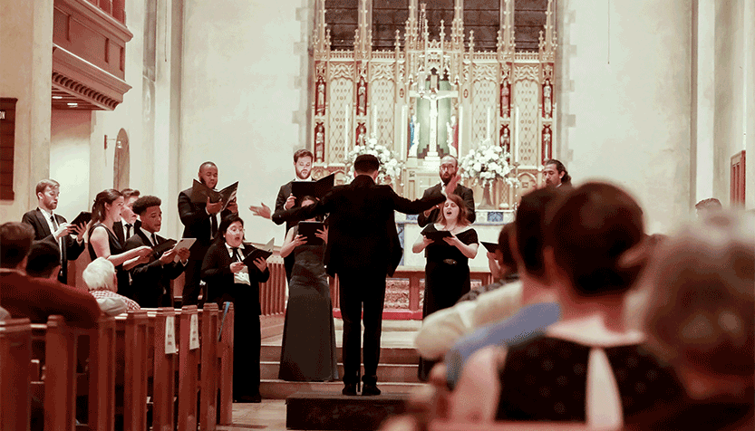 The Thirteen Performing In A Church
