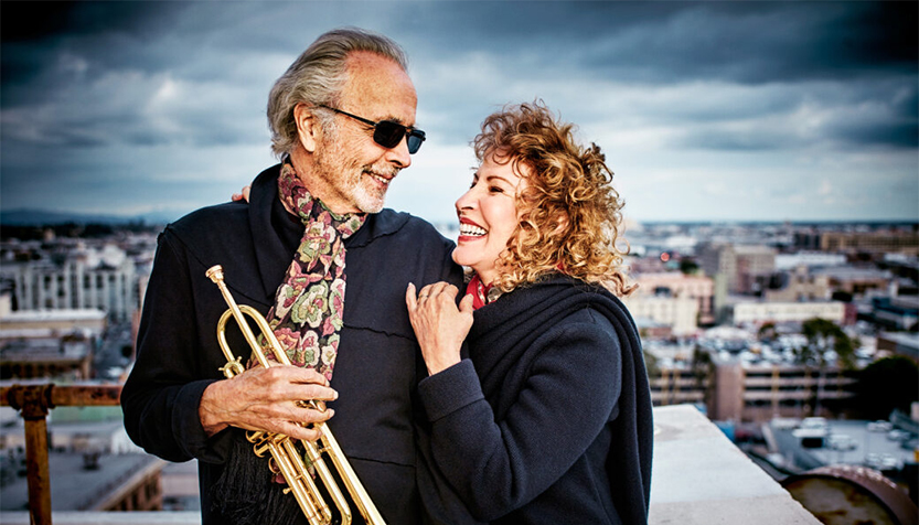 Herb Alpert And Lani Hall On A Rooftop
