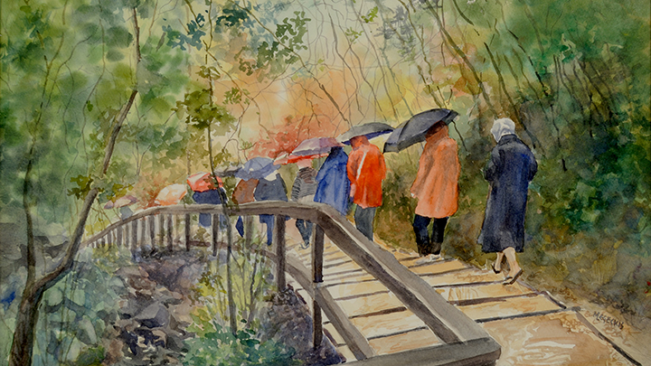 Strathmore Marta Legeckis Raindrops Are Falling On My Head Watercolor Painting 2